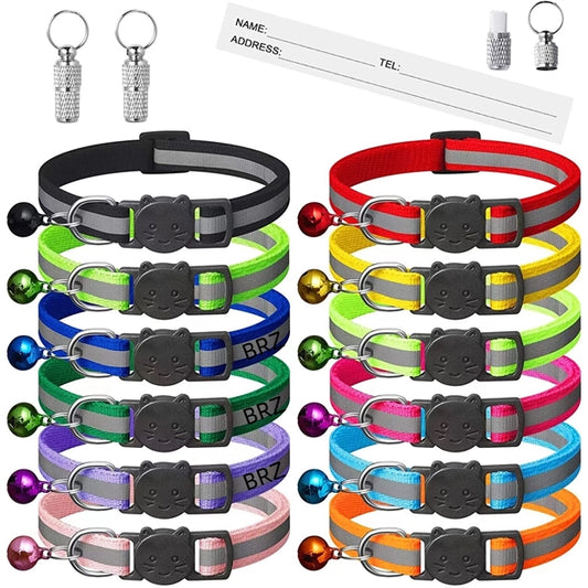 Reflective Dog Cat Collars with Bells