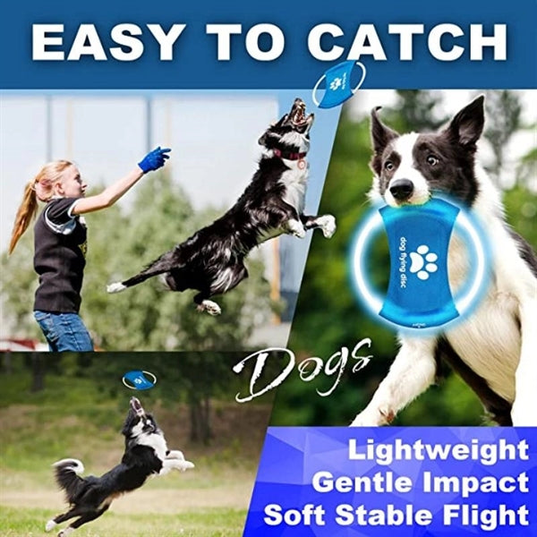 USB Rechargeable Luminous Dog Frisbee Toy