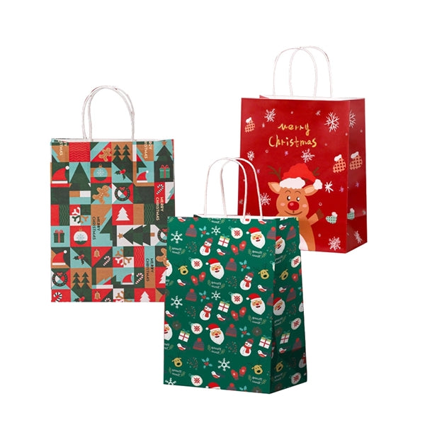 Christmas Kraft Paper Tote Bag