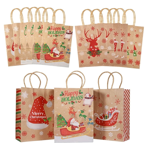Christmas Kraft Gift Bag Tote