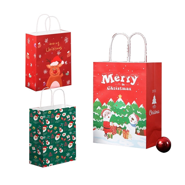 Christmas Kraft Gift Bag Tote