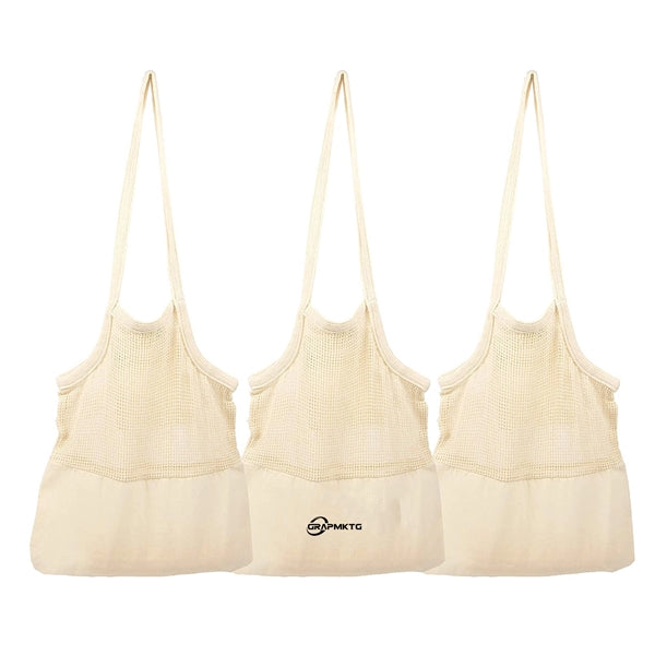 Cotton Mesh Shopping Tote Bags