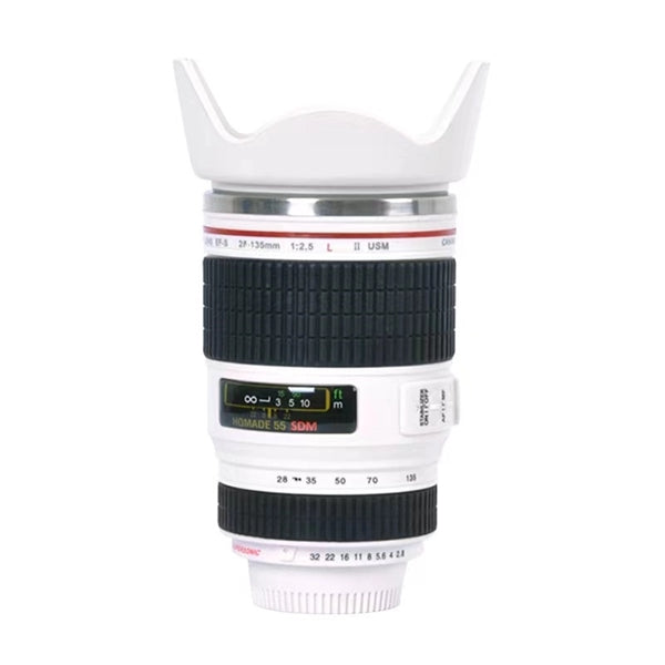 Self-Stirring Camera Lens Coffee Cup