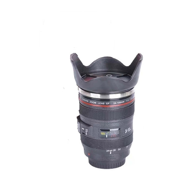Self-Stirring Camera Lens Coffee Cup
