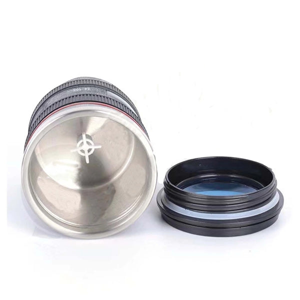Self-Stirring Camera Lens Coffee Cup