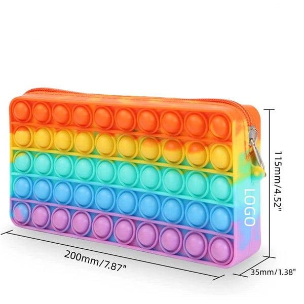 Rainbow Pop Up Silicone Pencil Bag
