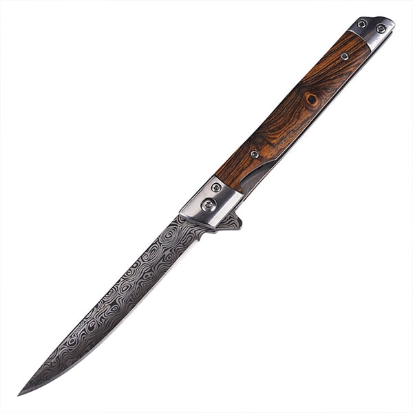 Damascus Pattern Portable Knife