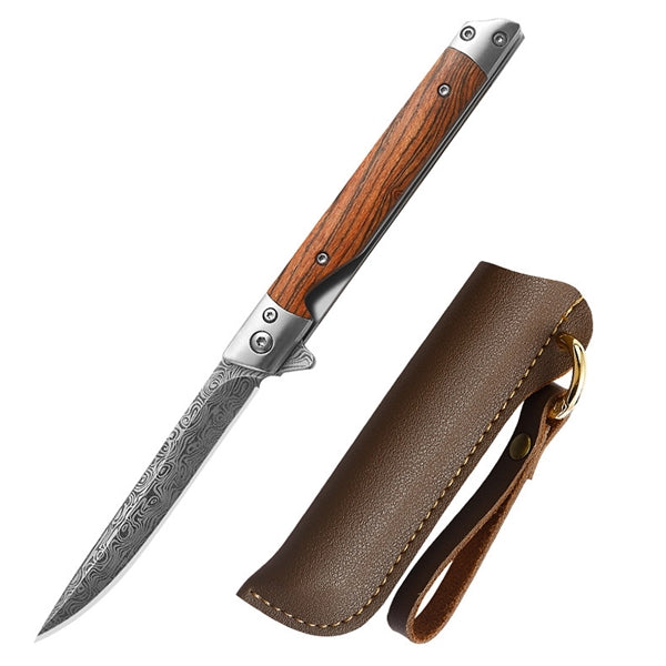 Damascus Pattern Portable Knife