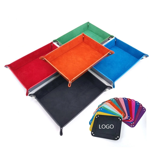 Folding Rectangular Dice Tray Set