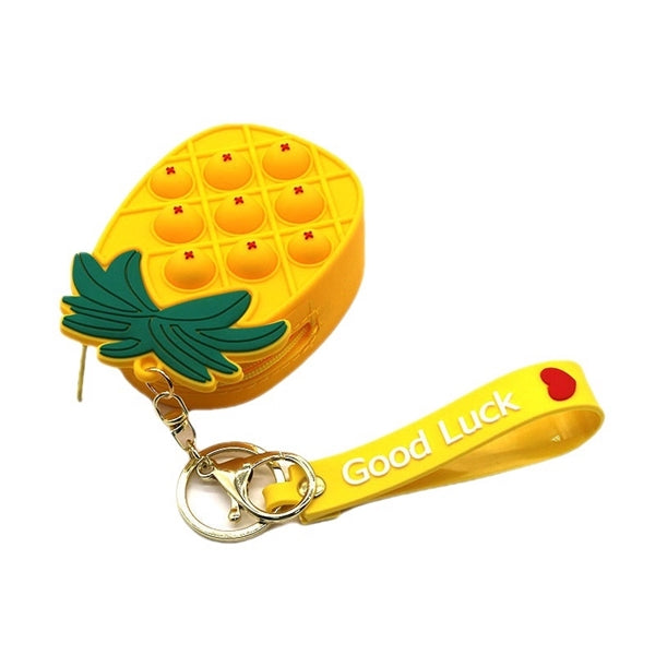 Push Toy Fidget Mini Coin Purse w/ Keychain