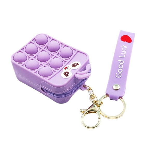 Push Toy Fidget Mini Coin Purse w/ Keychain
