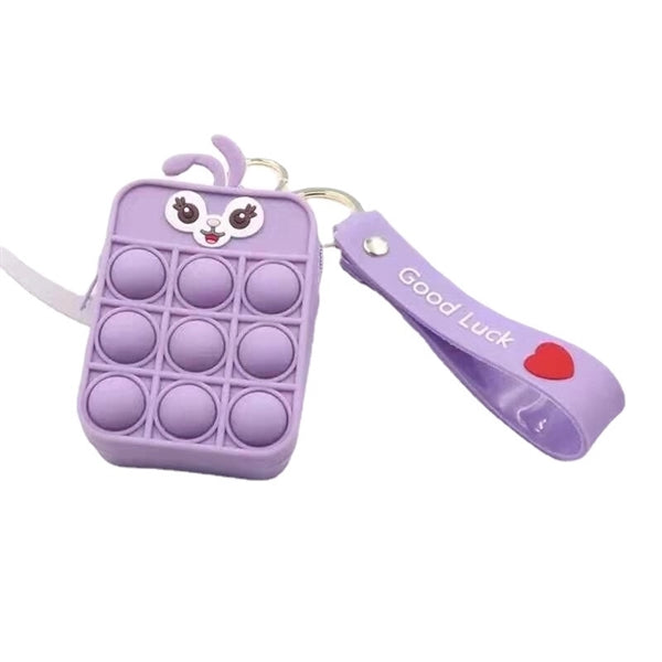 Push Toy Fidget Mini Coin Purse w/ Keychain
