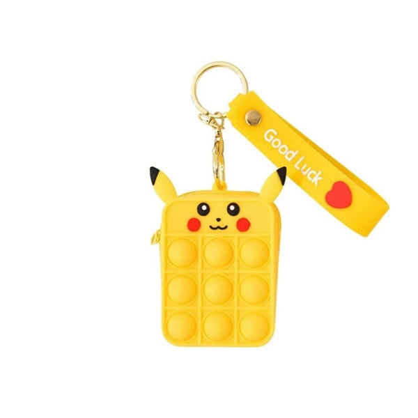 Push Toy Fidget Mini Coin Purse w/ Keychain