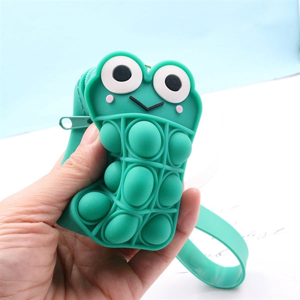 Push Toy Fidget Mini Coin Purse w/ Keychain