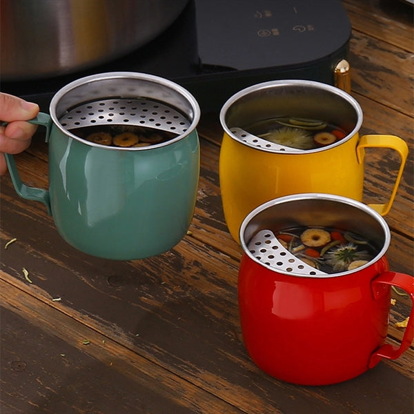 15oz Stainless Steel Tea Cup Infuser With Strainer Filter