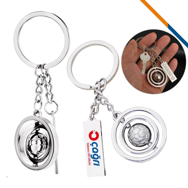 Soccer Metal Keyring