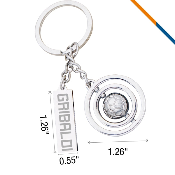 Soccer Metal Keyring