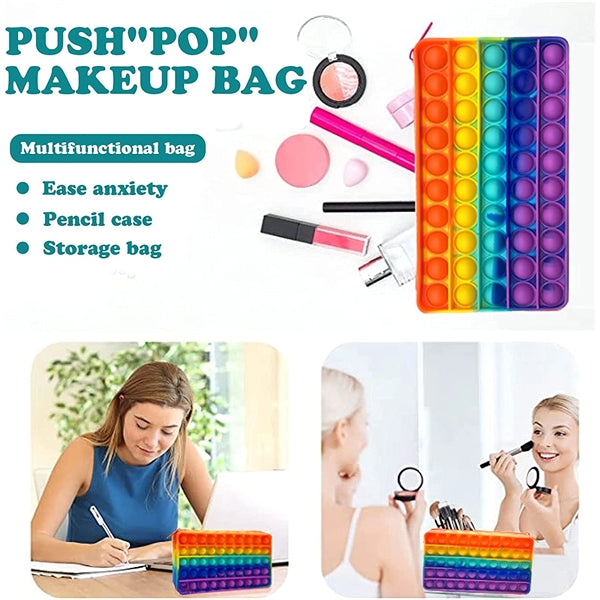 Silicone Push Pop Fidget Pencil Case