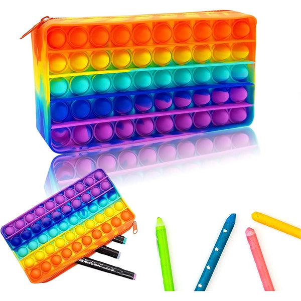 Silicone Push Pop Fidget Pencil Case