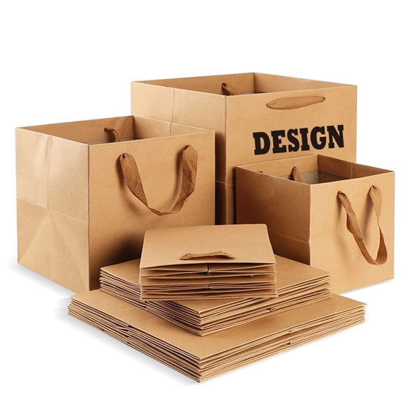 Square Kraft Paper Gift Bags