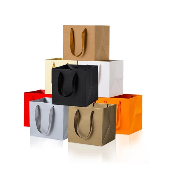 Square Kraft Gift Bag Shopping Tote
