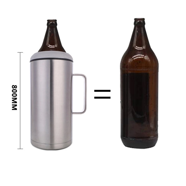 40oz Stainless Steel Double Wall Can Cooler With Handle