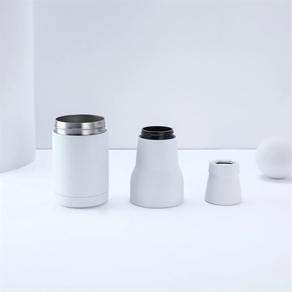 12oz Stainless Steel 3-in-1 Can Cooler With Beer Opener
