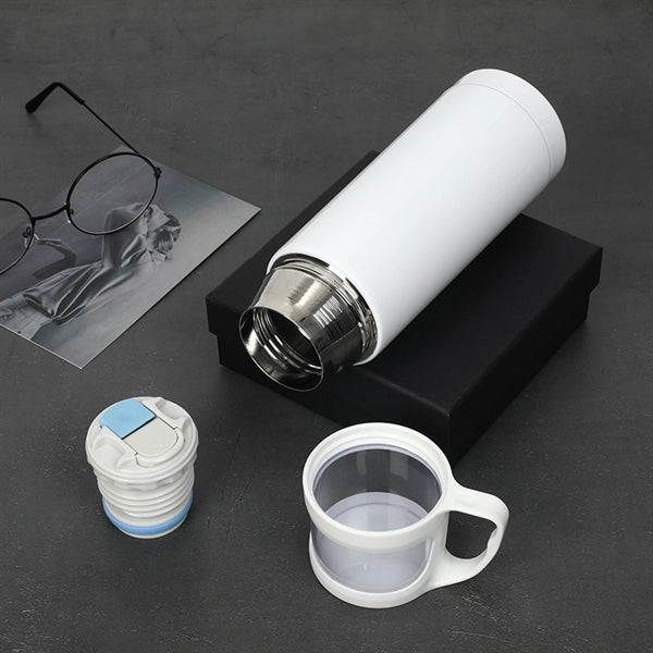 17oz Stainless Steel Thermos With Lid Handle Vacuum Bottle