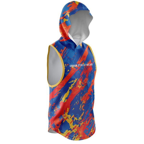 Men's 160 GSM Brushed Milk Silk Sleeveless Pullover Hoodies