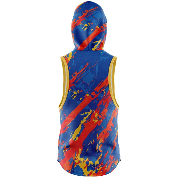 Men's 160 GSM Brushed Milk Silk Sleeveless Pullover Hoodies