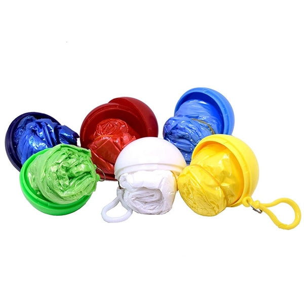 Poncho Raincoat Ball Keychain