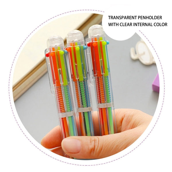 Transparent Six Color Ballpoint Pen