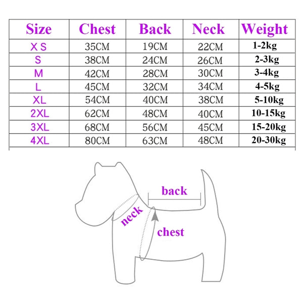 Double Sides Dog Vest Coat Winter