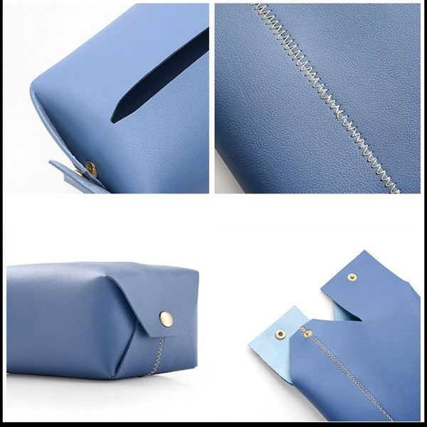 Modern Leather Tissue Box