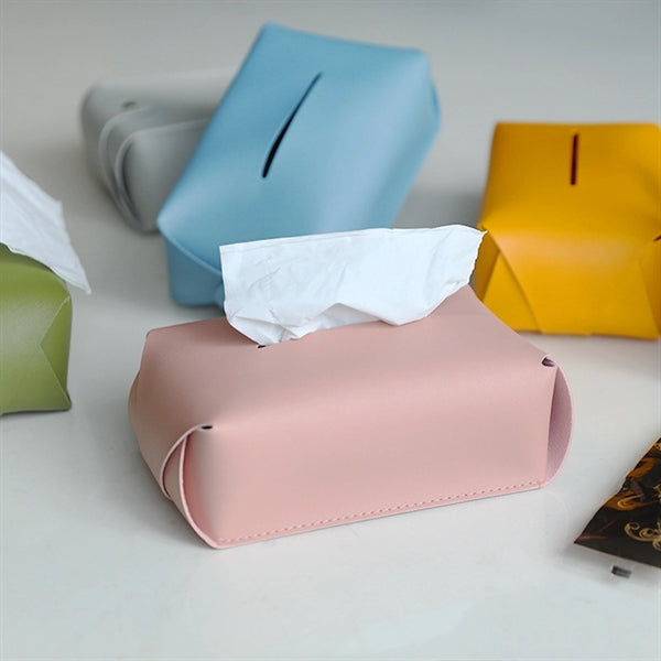 Modern Leather Tissue Box