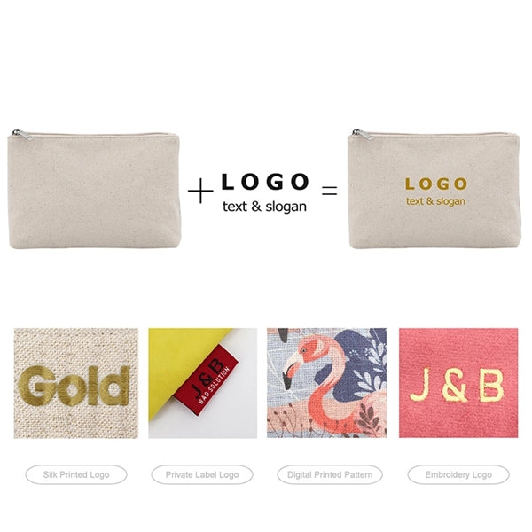 Cotton Makeup Bag with Lining