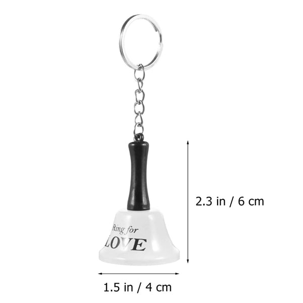 Hand Bell Keychain Metal Ring Keyring Pendants