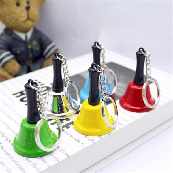 Hand Bell Keychain Metal Ring Keyring Pendants