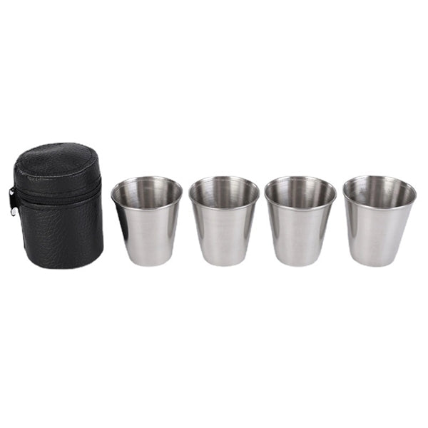 2.33Oz Stainless Steel Pint Cup Set (4 Pack)