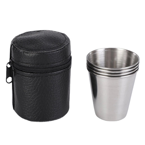 2.33Oz Stainless Steel Pint Cup Set (4 Pack)
