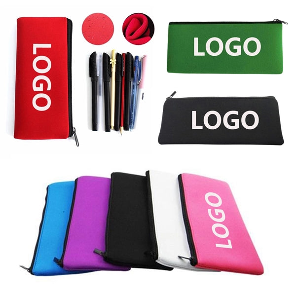 Pencil Case Zipper Neoprene Travel Makeup Bag for Purse
