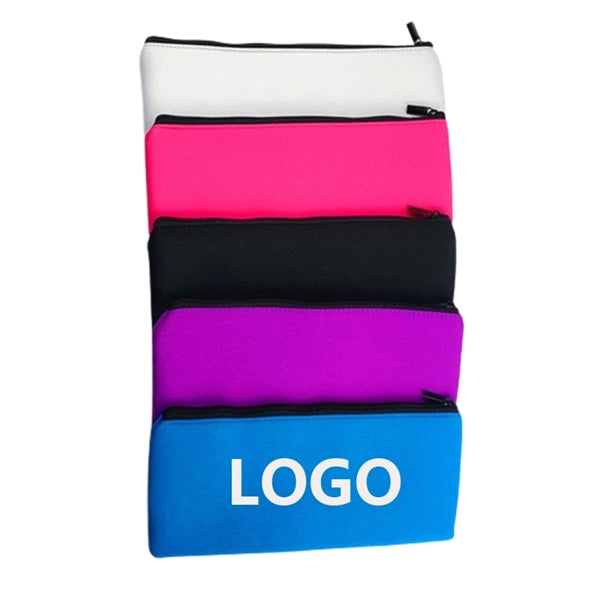 Pencil Case Zipper Neoprene Travel Makeup Bag for Purse