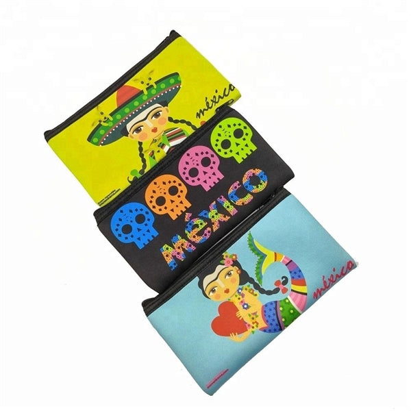 Pencil Case Zipper Neoprene Travel Makeup Bag for Purse