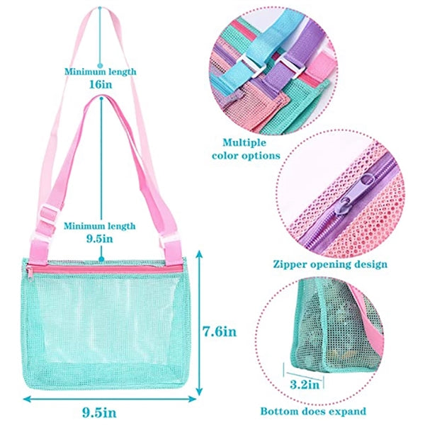 Mesh beach shoulder bag