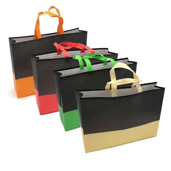 Two Tone Non-Woven Tote Shopping Bag Handbag