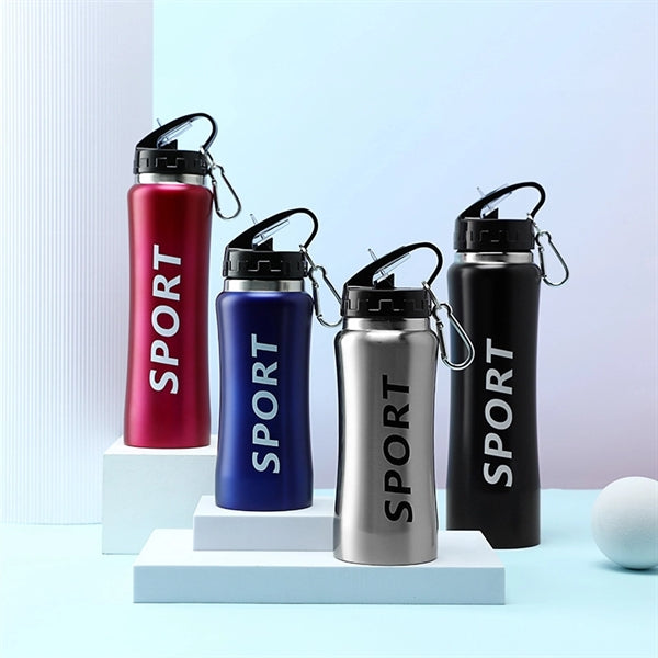 20 Oz. Vacuum Sports Water Bottle With Carabiner