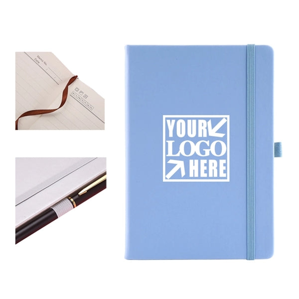 Classic A5 PU Leather Hardcover Notebook with Pen Loop