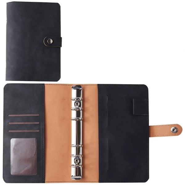 A6 sized 6 Ring Faux Leather Binder