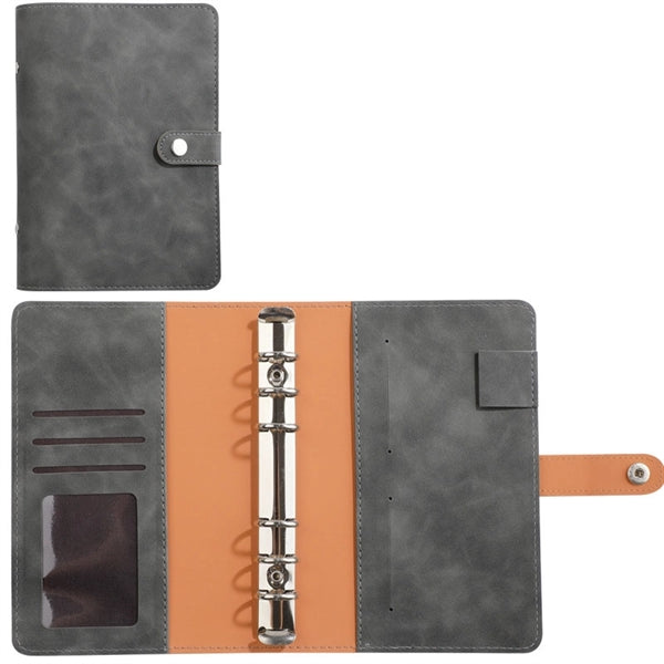 A6 sized 6 Ring Faux Leather Binder