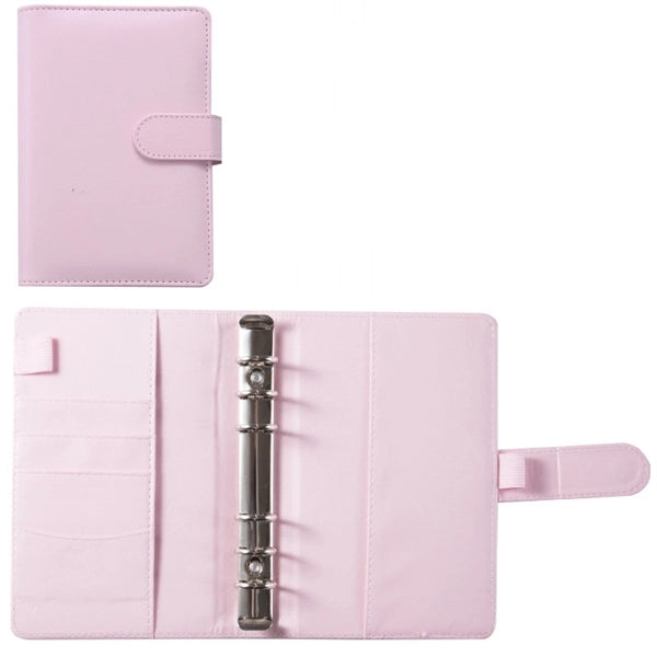 A6 sized 6 Ring Faux Leather Binder